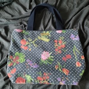Oscar de la Renta Floral Tote Bag w/ Pocket